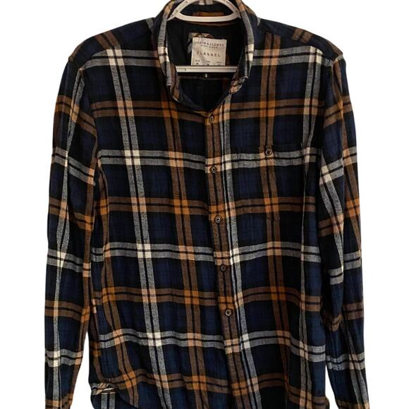 Denim & Flower Tops - Denim & Flower Ricky Singh Plaid Cotton Flannel Button up Layer Size M Warm